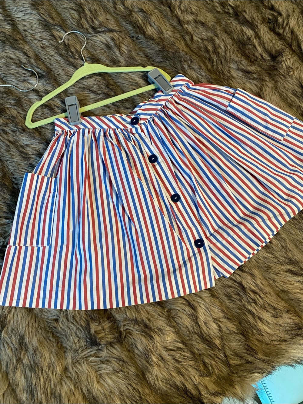 Jacadi Red, White & Blue Striped Button-Front Skirt